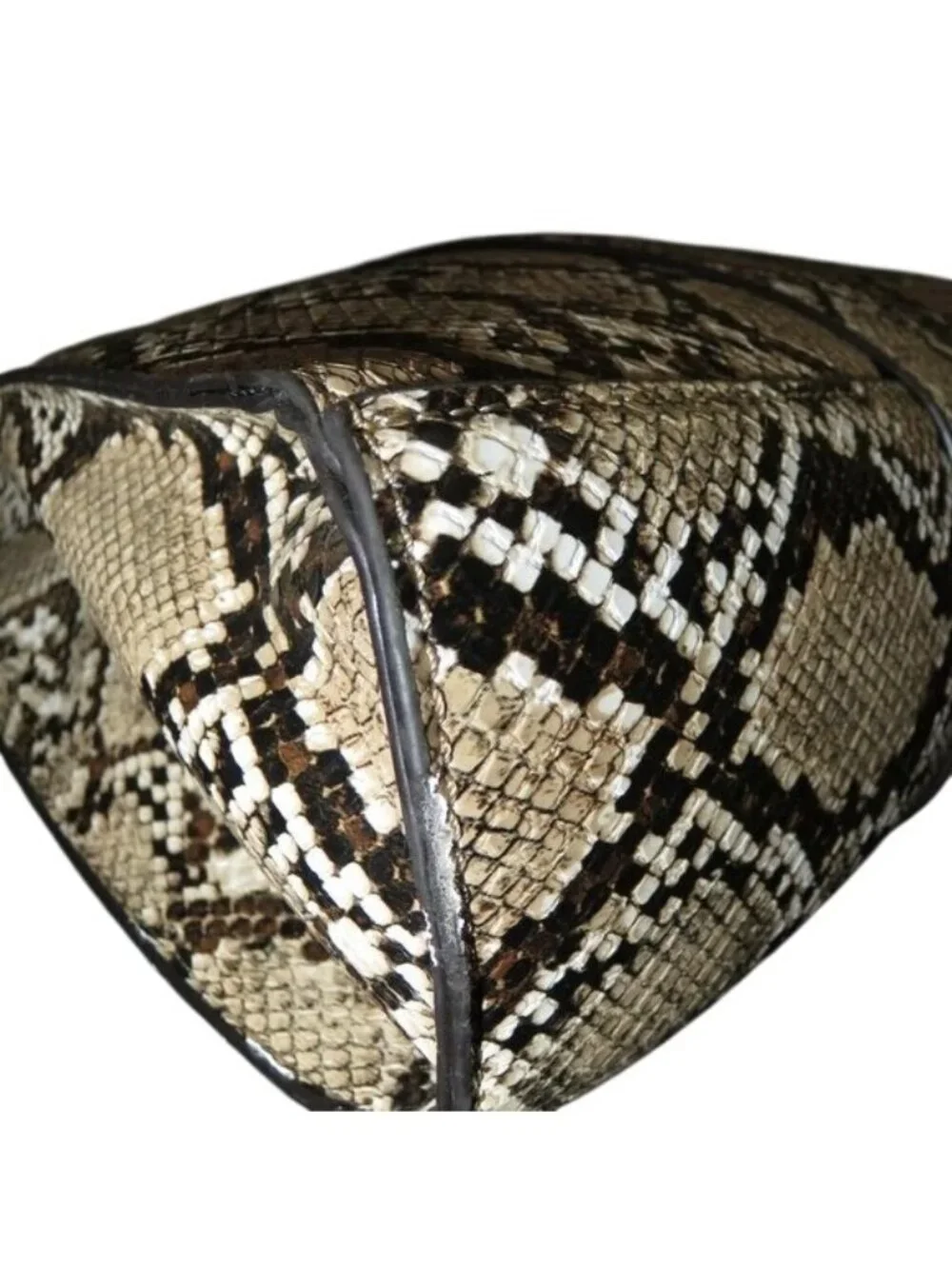 Python Vegan Leather Handbag and matching leggings size small with inseam 28